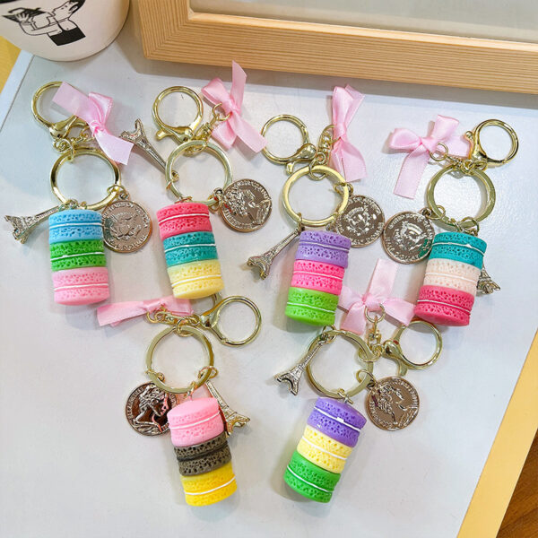 Wholesale Creative Macaron Cake Keychain