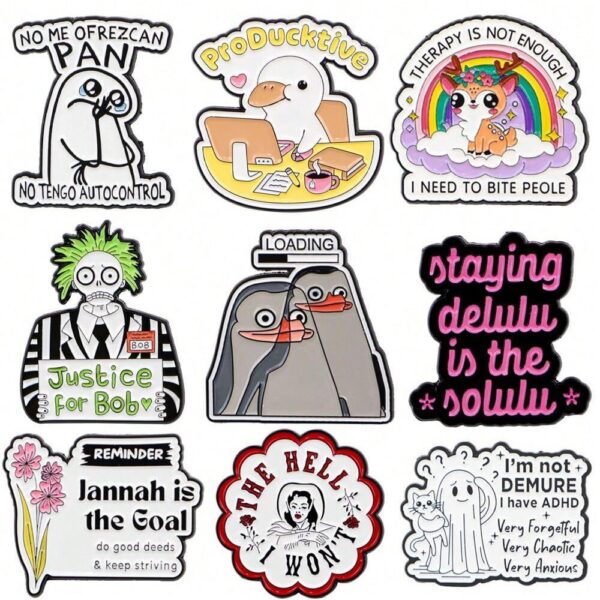 oly-38e04f8c5614416a0919b2f8040c5007 Wholesale Quote Brooch Cartoon Metal Badge Accessories