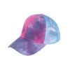 Wholesale Foreign trade new hat women's summer tie-dyed ponytail baseball cap back opening hat summer long hair beauty net cap