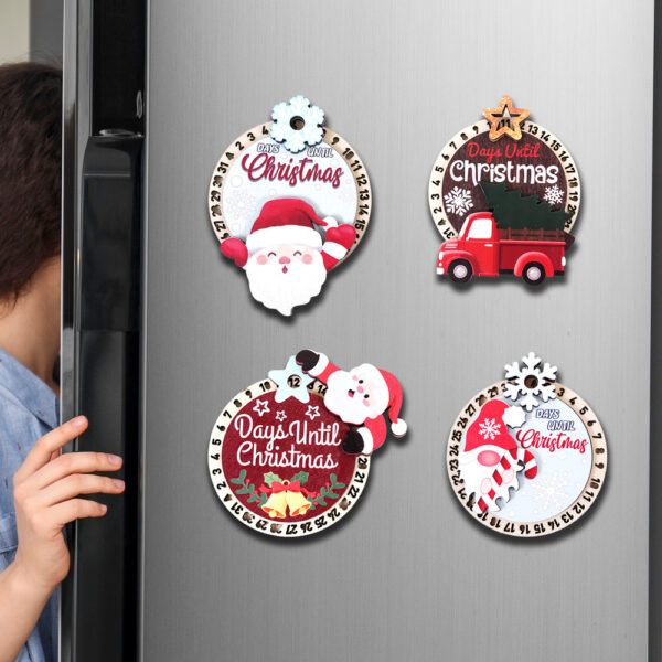 Wholesale 3D Christmas Countdown Photo Frame Magnetic Fridge Magnet