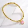 Wholesale Fashion Devil's Eye Copper 18k Gold Plated Zircon Bracelets In Bulk