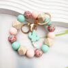 Wholesale Silicone Cactus Printed Silicone Beads Beaded Keychain Bag Key