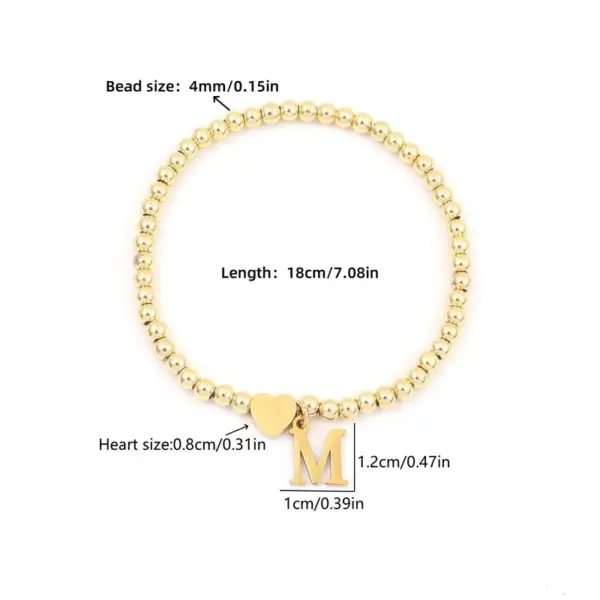 oly-38feea870fbad1d35b6a3ca3e39daa6f Wholesale PVD Coated Real Gold Plated Letter 201 Stainless Steel 304 Simple Style Classic Waterproof Non Tarnish Bracelets