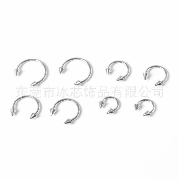 Wholesale Stainless steel nose ring C- shaped horseshoe ring horseshoe rod nose nail human body piercing tattoo jewelry Europe and America Amazon cross-border