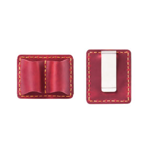 Crazy horse leather wine red
