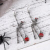 Wholesale Exaggerated Skeleton Handheld Pumpkin Bag Earrings