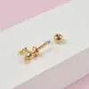 Wholesale PVD Coated 18K Gold Plated Faucet 304 Stainless Steel Resin Novelty Simple Style Waterproof Non Tarnish Ear Studs