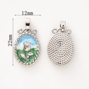 #223 one white golden tulip (with melon seed buckle)