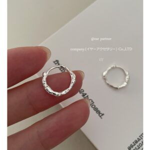 Pleated silver large size (inner diameter 10mm)