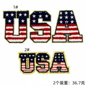 Combination usa cloth patches 2 pack