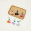 Wholesale Exquisite PU cherry shoe hanging ball pendant keychain bag charm