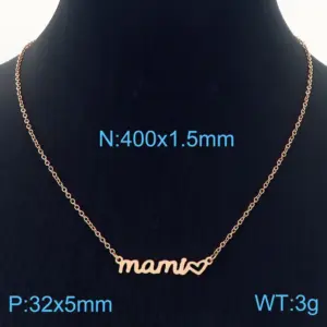 Rose Gold Necklace Kn282724-KLX
