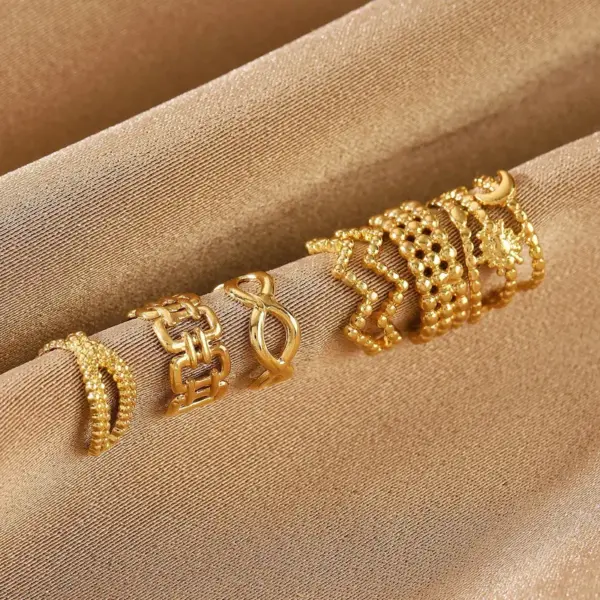 1 Piece Simple Style IG Style Geometric Plating 304 Stainless Steel Ear Cuffs