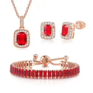 Rose Gold + Redstone Three-Piece Set