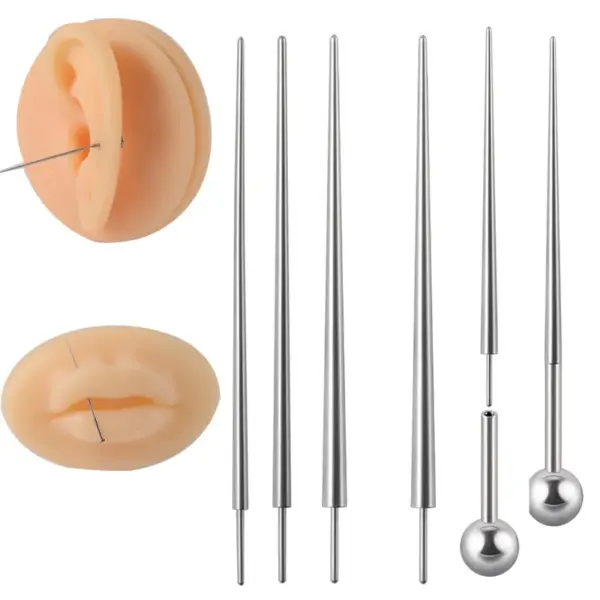 1 Piece Lip Rings Simple Style Geometric 316L Stainless Steel Waterproof Non Tarnish Surgical Steel