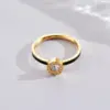 Wholesale PVD Coated Real Gold Plated 14K Gold Round 304 Stainless Steel Vintage Style Waterproof Non Tarnish Rings