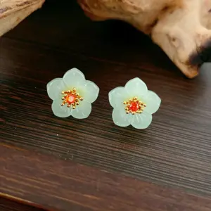 117# Silver Needle-Green-Flower