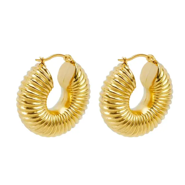 Wholesale 1 Pair Fashion U Shape Stainless Steel Plating Earrings