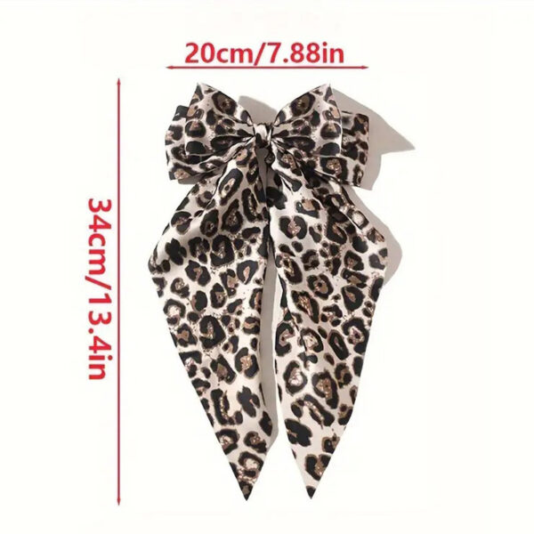 oly-3947af37926efa5f0b836ffeef153f4d Wholesale Cross-Border Retro Leopard Print Bow Printed Ribbon Spring Clip Hair Accessories Ponytail Hairpin Fabric New Women's Hair Accessories