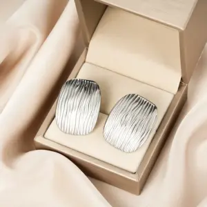 E1373-B (a Pair of Silver Ear Studs)