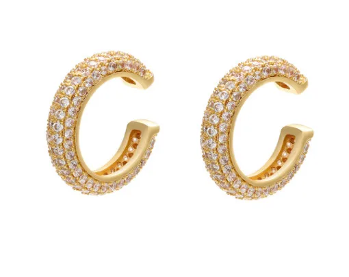 Wholesale Fashion Geometric Plating Copper Zircon Copper Earrings