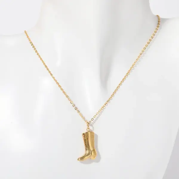 Wholesale Copper 18K Gold Plated Simple Style Plating Boots Earrings Necklace