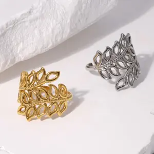 Wholesale Jewelry 304 Stainless Steel 18K Gold Plated Stainless Steel Rings