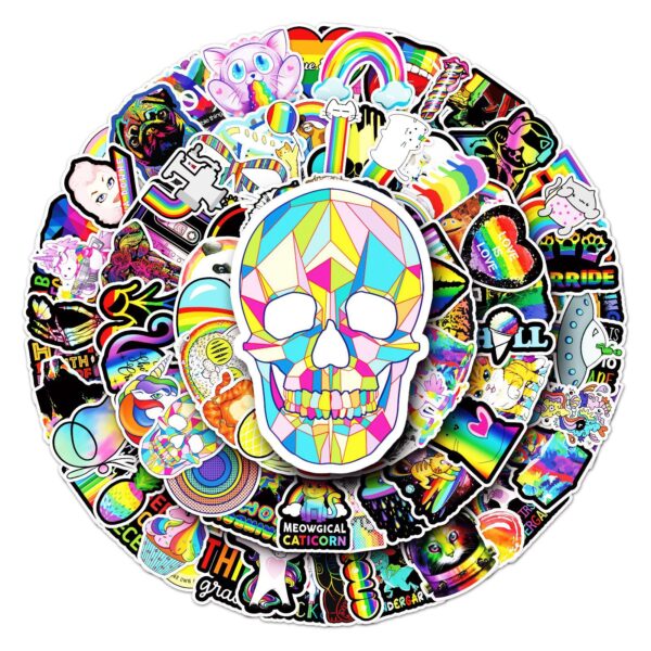 Wholesale 100 color series ins style graffiti personalized tablet scooter car mobile phone waterproof decoration sticker