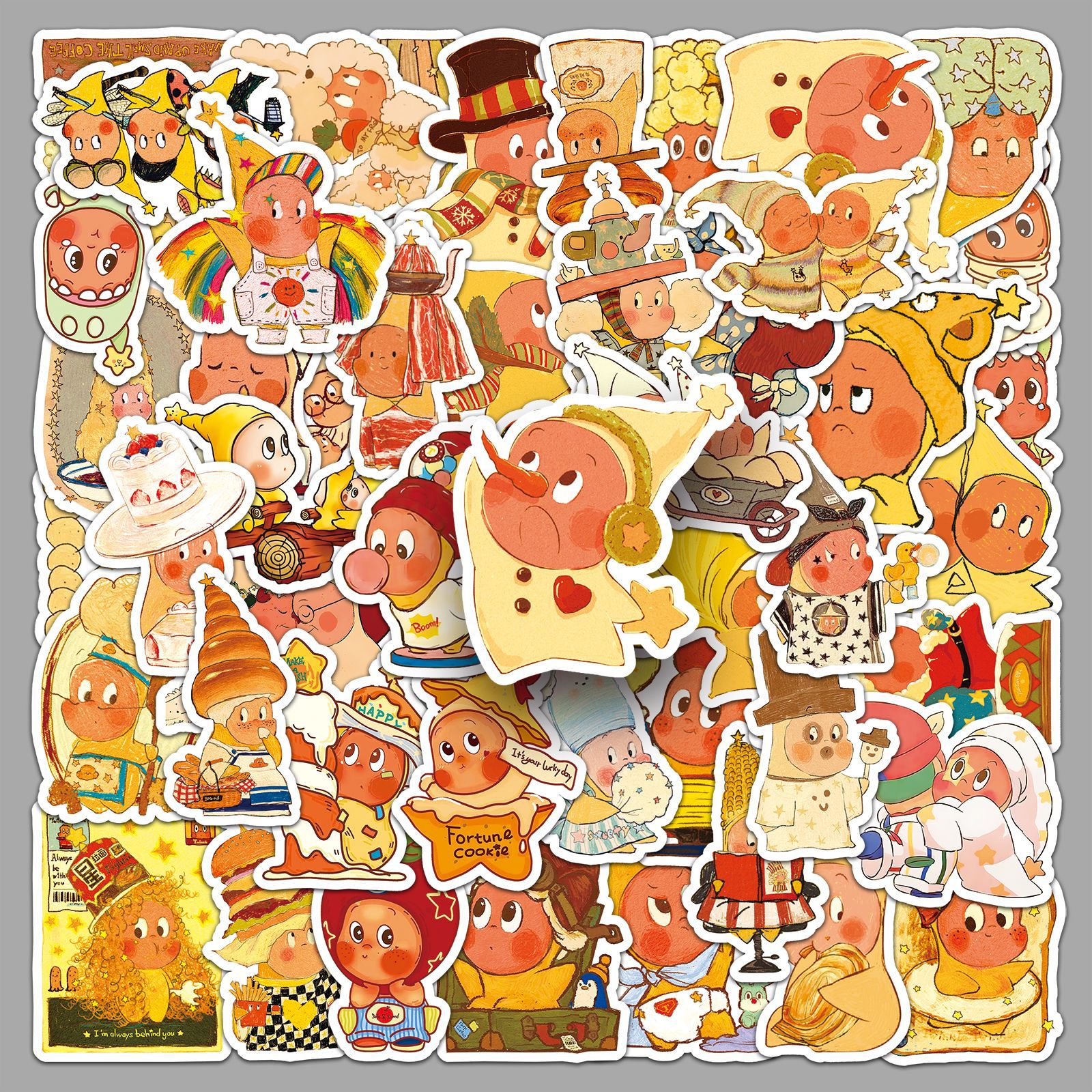 Wholesale Cute Cartoon Waterproof Decorative Water Bottle Phone Case Stickers OLY Exclusive