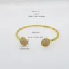Wholesale Multi-Style Copper Plating 18K Gold Round Inlaid Full Rhinestone Zircon Bracelet Fashion High-End Suitable For Daily Wear Valentine's Day Gift