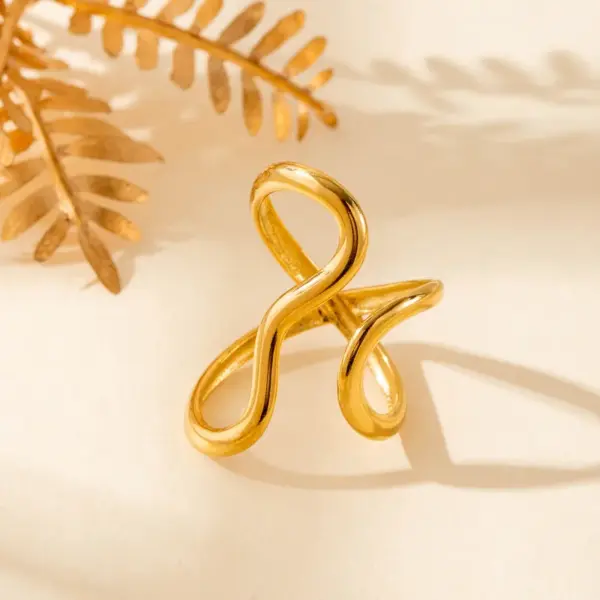 Wholesale Jewelry Vintage Style French Style Simple Style Geometric Starfish Shell 304 Stainless Steel Open Rings