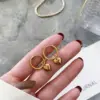 1 Pair Fashion Heart Shape Plating 304 Stainless Steel 18K Gold Plated Stainless Steel Earrings