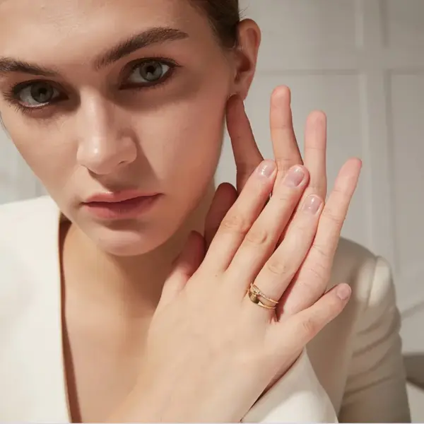 Solid Color 304 Stainless Steel Simple Style Rings