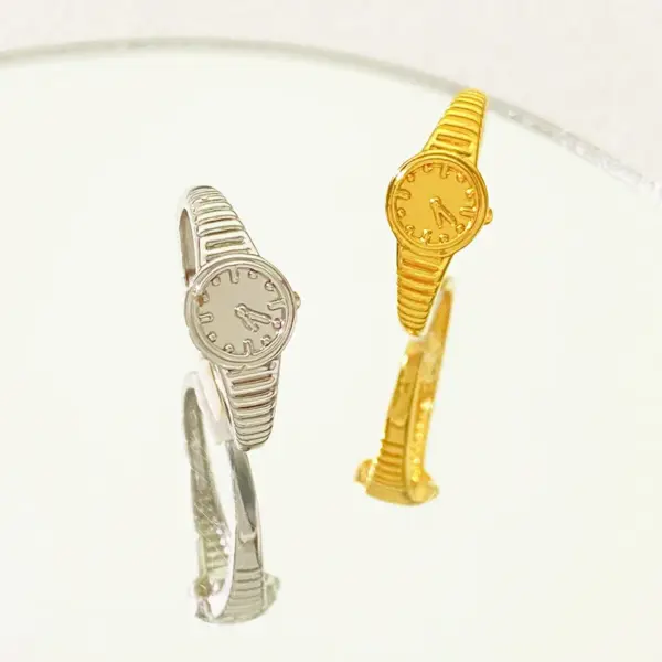 Wholesale Luxurious Solid Color Copper 14k Gold Plated Silver Plated Rings In Bulk