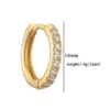 Wholesale 1 Pair Casual Simple Style Classic Style Round Plating Inlay Copper Zircon 18k Gold Plated Hoop Earrings