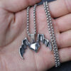 Wholesale Bat Love Cross Necklace with Stainless Steel Necklace for Pendant Clavicle Chain