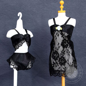 Black 600303 / Three-piece sling underwear height 30cm doll wear (excluding model frame)