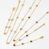 Wholesale Retro Round Stainless Steel Titanium Steel Plating Inlay Zircon Bracelets Necklace