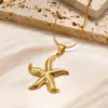 Wholesale Jewelry Glam Luxurious Classic Style Tortoise Starfish Crab 304 Stainless Steel Titanium Steel Cable Chain Snake Chain Pendant Necklace