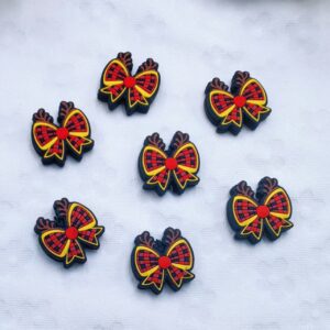 Wholesale 2D Christmas Cartoon Focus Beads DIY Silicone Beads