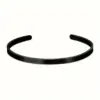 304 Stainless Steel Solid Color PVD Coated 18K Real Gold Plated Vacation Classic Style Waterproof Non Tarnish Plating Bangle