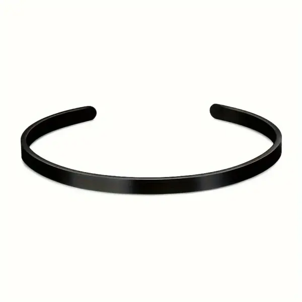 304 Stainless Steel Solid Color PVD Coated 18K Real Gold Plated Vacation Classic Style Waterproof Non Tarnish Plating Bangle