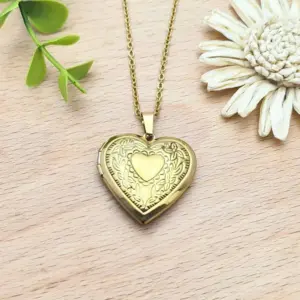 LW011-01 Golden Big Peach Heart 29 * 29mm