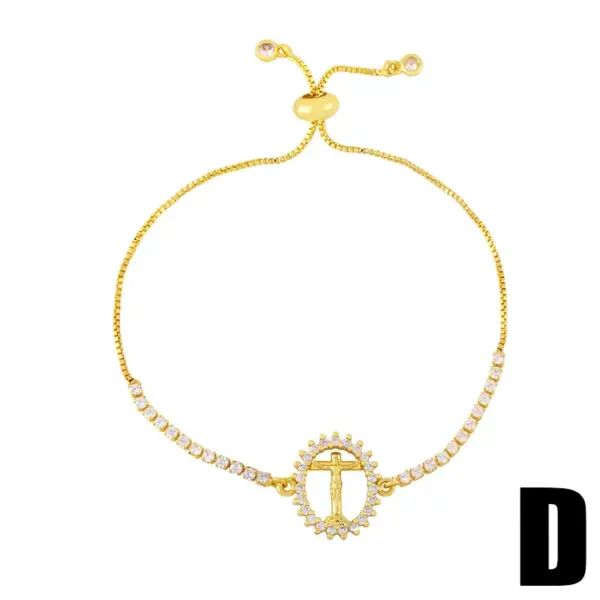Wholesale Fashion Geometric Copper 18k Gold Plated Artificial Gemstones Bracelets In Bulk