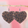 Wholesale Cross-border New Valentine's Day Love Leopard Sequin Pendant Earrings Acrylic Sexy Leopard Earrings Gift