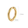 Wholesale PVD Coated 18K Gold Real Gold Plated Round 304 Stainless Steel Fashion Waterproof Non Tarnish Ear Clips