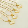 Wholesale PVD Coated 18K Gold Plated Heart Shape 304 Stainless Steel Cute Waterproof Non Tarnish 304 Stainless Steel Pendant Necklace