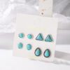 Wholesale Bohemian style geometric circular triangular teardrop earrings