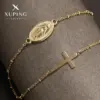 Wholesale 304 Stainless Steel 18K Gold Plated Raw Steel XUPING Simple Style Human Cross Necklace