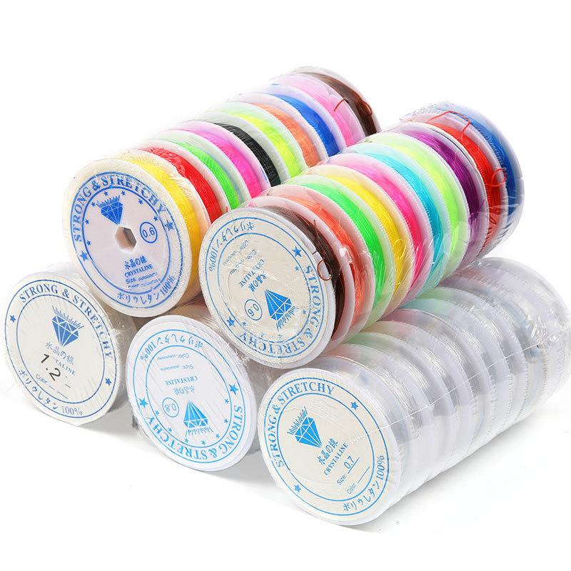 Wholesale Colorful Crystal fishing line elastic line TPU large roll string bead line diy jewelry aessories